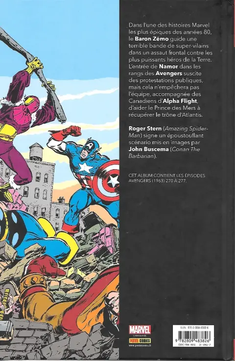 Verso de l'album Best of Marvel Etat de siège