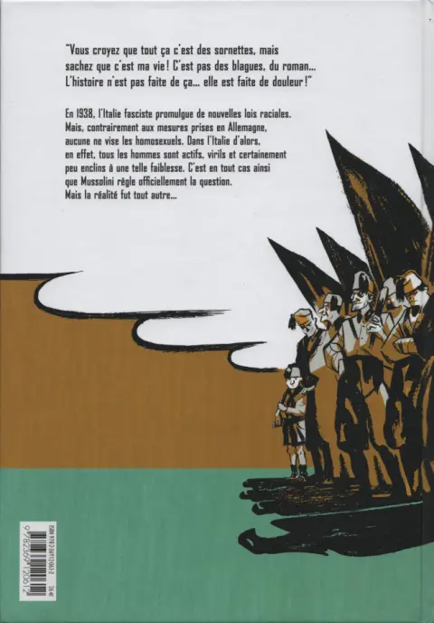 Verso de l'album En Italie, il n'y a que des vrais hommes Au Pays des vrais hommes