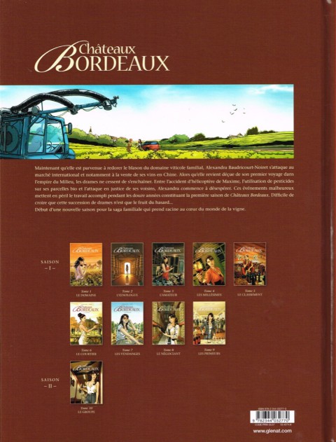Verso de l'album Châteaux Bordeaux Tome 10 Le groupe