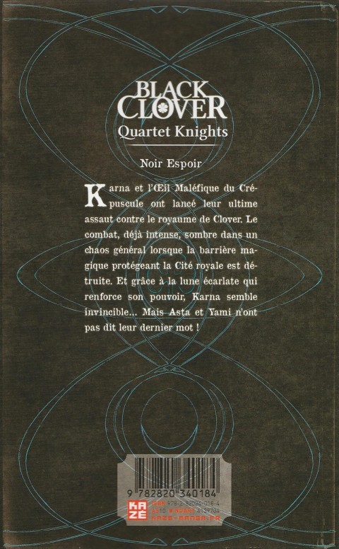 Verso de l'album Black Clover - Quartet Knights 5