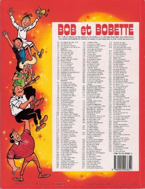 Verso de l'album Bob et Bobette Tome 86 Trognica chérie