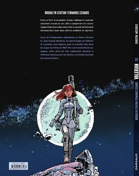 Verso de l'album Valérian Tome 10 Brooklyn Station - Terminus Cosmos