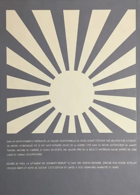 Verso de l'album La Léthargie des sentiments Tome 1 Ishiki no Kashi - La léthargie des sentiments