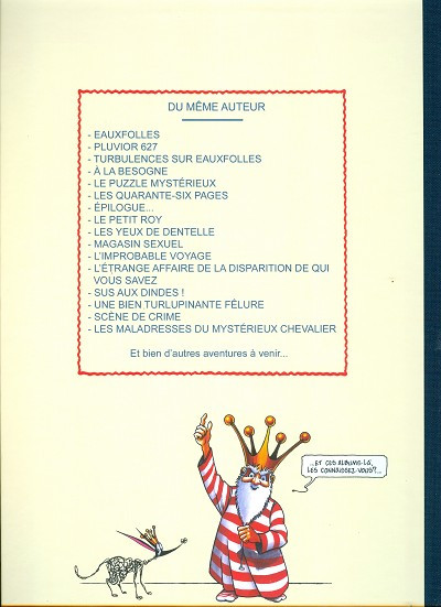 Verso de l'album La Nef des fous Tome 12 Les maladresses du mystérieux chevalier