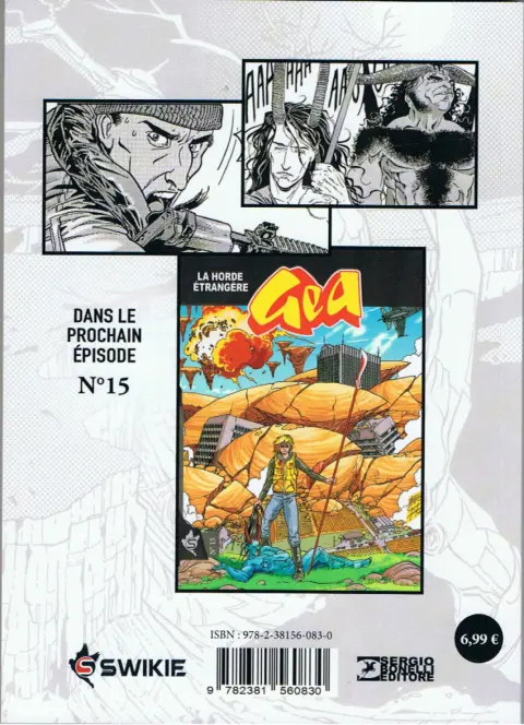 Verso de l'album Gea N° 14 L'effondrement du portail