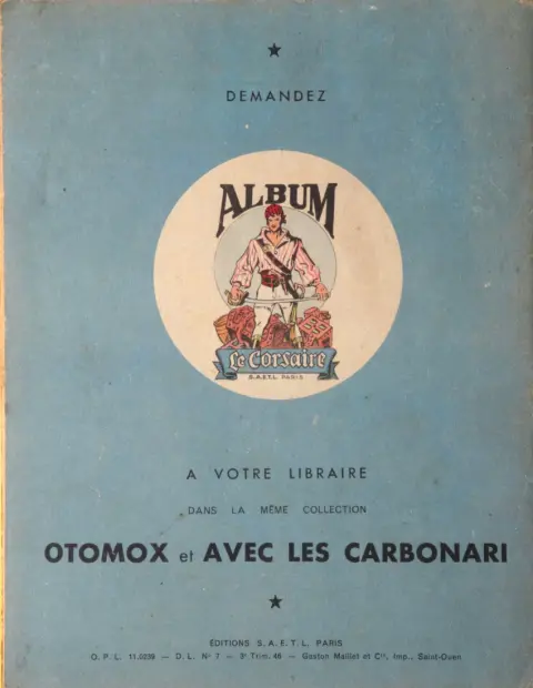 Verso de l'album Haines de Guyane Ramon le rouge