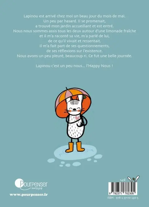 Verso de l'album Lapinou Sa vie, son oeuvre !