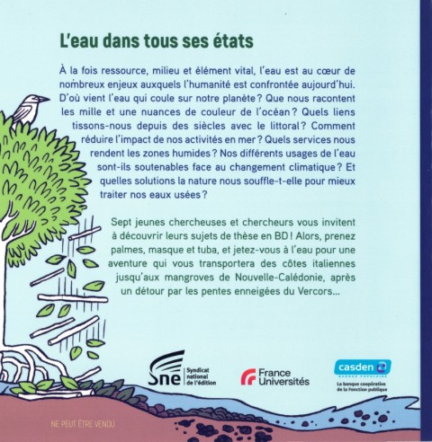 Verso de l'album Sciences en bulles 6 L'eau dans tous ses états