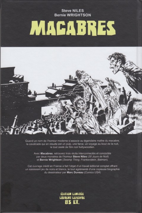 Verso de l'album Macabres