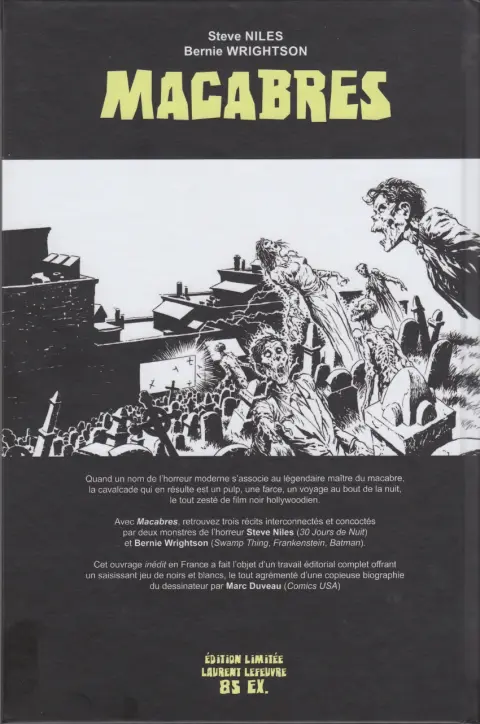 Verso de l'album Macabres
