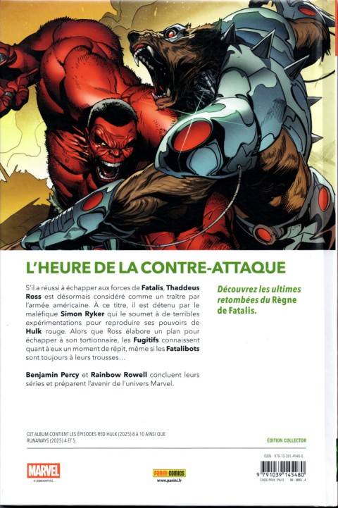 Verso de l'album Doom World - Le règne de Fatalis Volume 8/8