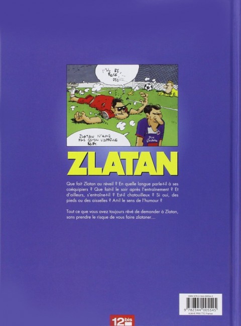 Verso de l'album Dans la peau de Zlatan Tome 2