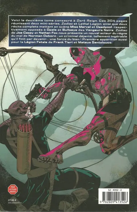 Verso de l'album Dark Reign Tome 2