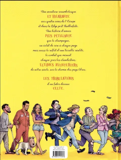 Verso de l'album L'Extraordinaire Voyage du fakir qui était resté coincé dans une armoire Ikéa