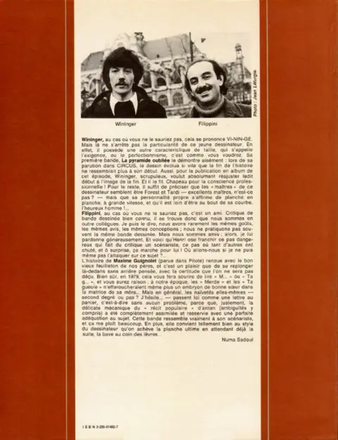 Verso de l'album Le Jardin sanglant