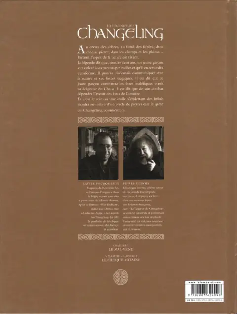 Verso de l'album La Légende du Changeling Tome 1 Le mal-venu