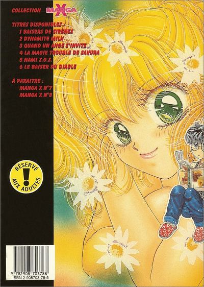 Verso de l'album Manga X 6 Le baiser du diable