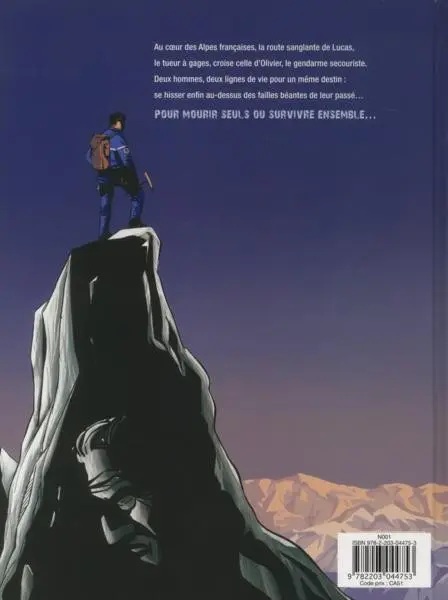 Verso de l'album Neige et Roc