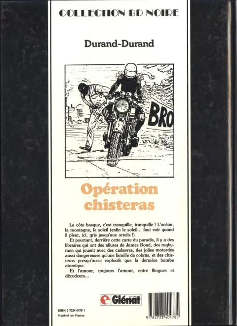Verso de l'album Opération chisteras