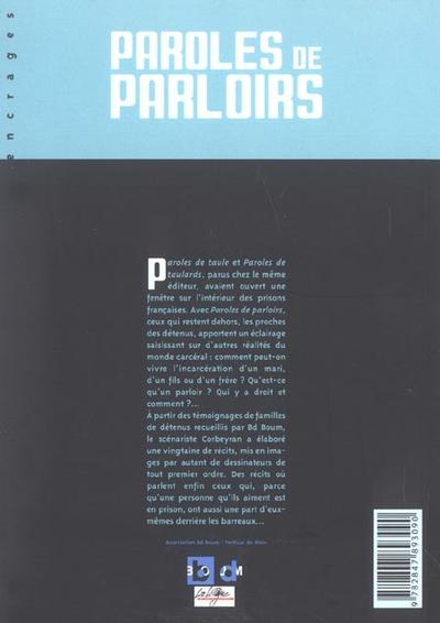 Verso de l'album Paroles de... Tome 3 Paroles de Parloirs