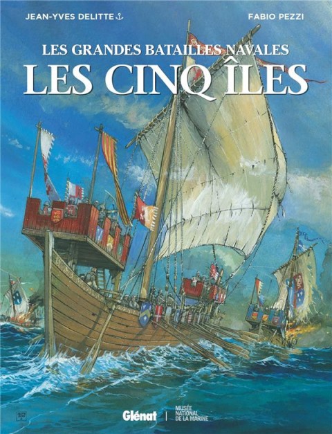 Couverture de l'album Les grandes batailles navales Tome 20 Les Cinq îles