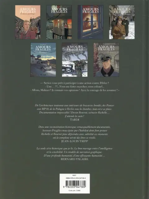 Verso de l'album Amours fragiles Tome 7 En finir...