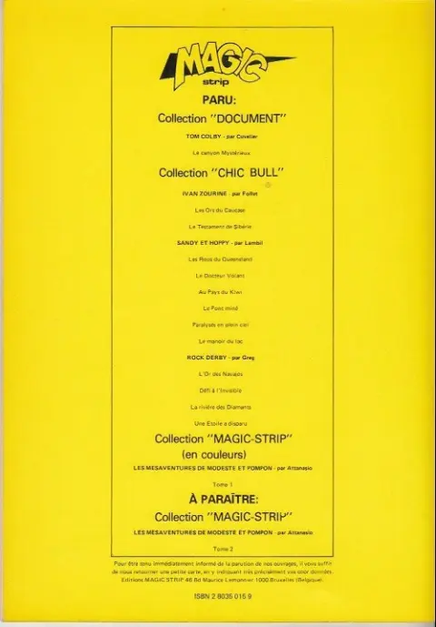 Verso de l'album Rock Derby Tome 7 Une étoile a disparu