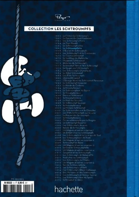 Verso de l'album Les Schtroumpfs La collection Tome 3 La Schtroumpfette