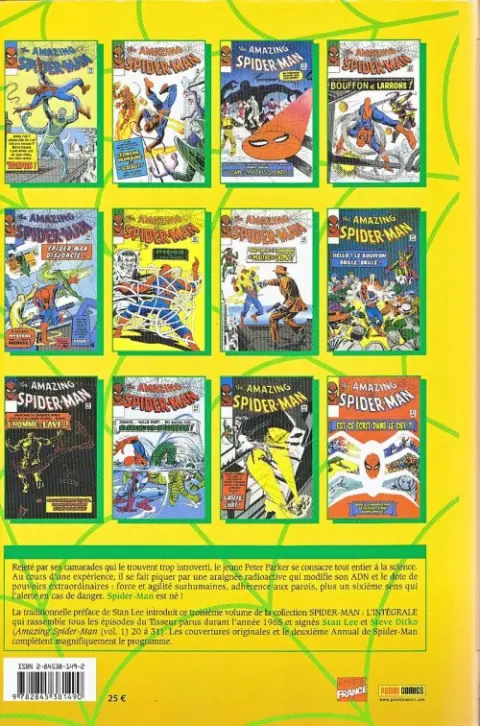 Verso de l'album Spider-Man - L'Intégrale Tome 3 1965