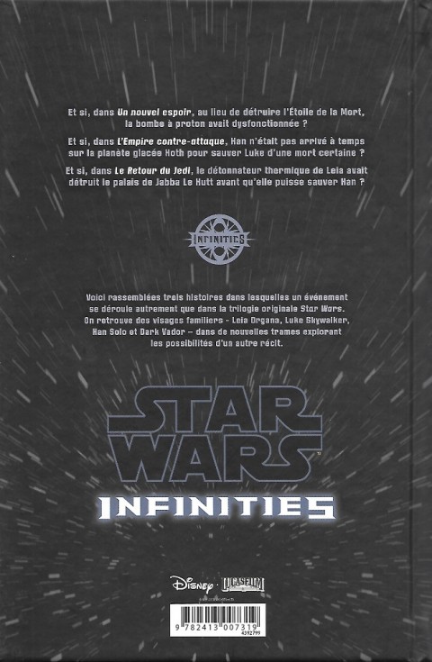 Verso de l'album Star Wars - Infinities