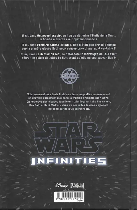 Verso de l'album Star Wars - Infinities