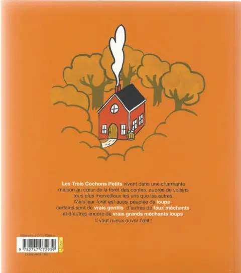 Verso de l'album Les trois cochons petits Tome 2 Les trois cochons petits et les drôles de loups