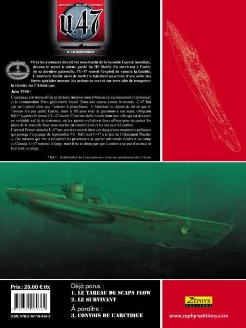 Verso de l'album U.47 Tome 2 Le survivant