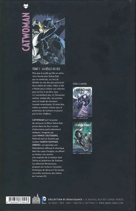 Verso de l'album Catwoman Tome 1 La règle du jeu