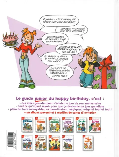 Verso de l'album Les guides junior Tome 4 Le guide junior du happy birthday