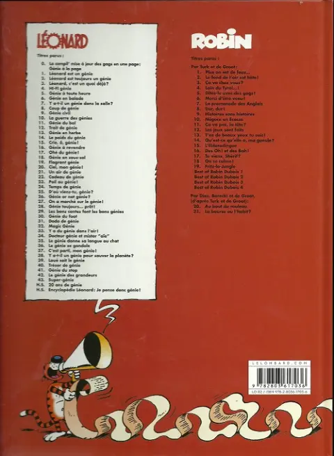 Verso de l'album Léonard Tome 5 Génie à toute heure