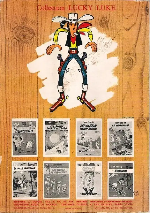 Verso de l'album Lucky Luke Tome 9 Des rails sur la prairie