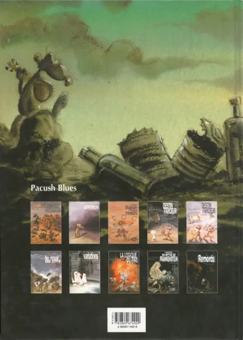 Verso de l'album Pacush Blues Tome 9 Neuvaine : Relecture du mythe de Frankenstein - Renaissance