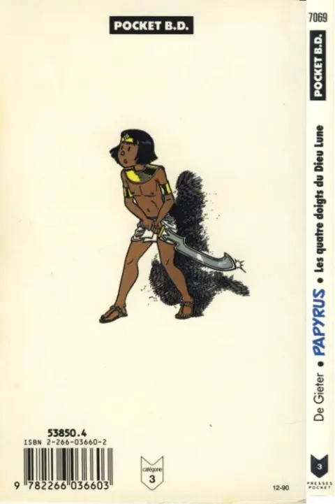 Verso de l'album Papyrus Tome 6 Les quatre doigts du dieu lune