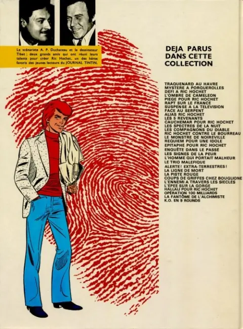 Verso de l'album Ric Hochet Tome 4 L'ombre de caméléon