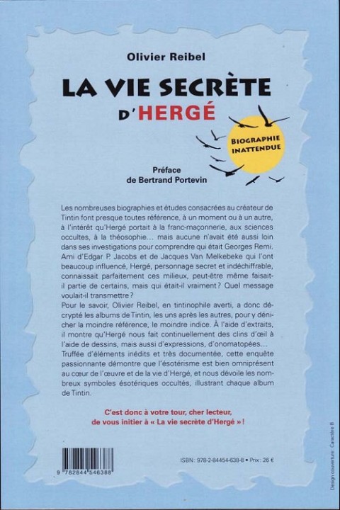 Verso de l'album La vie secrète d'Hergé