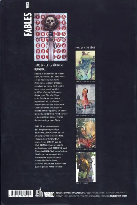 Verso de l'album Fables Tome 24 Et il vécurent heureux...