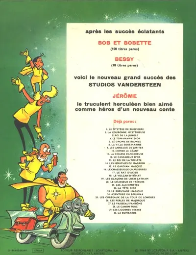 Verso de l'album Jérôme Tome 29 Les licornes vertes