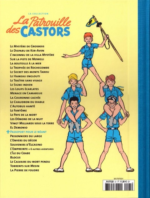 Verso de l'album La Patrouille des Castors La collection - Hachette Tome 21 Passeport pour le néant