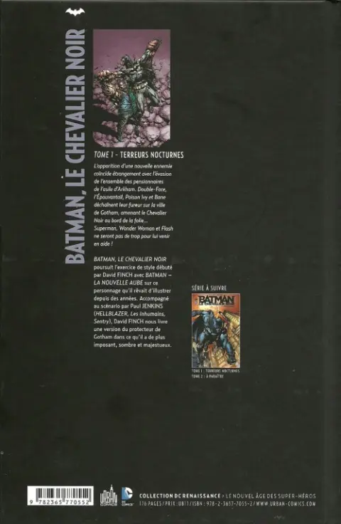 Verso de l'album Batman : Le Chevalier Noir Tome 1 Terreurs nocturnes