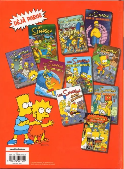 Verso de l'album Les Simpson Tome 11 Cirque en folie !