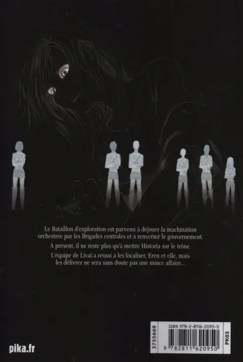 Verso de l'album L'Attaque des Titans 16