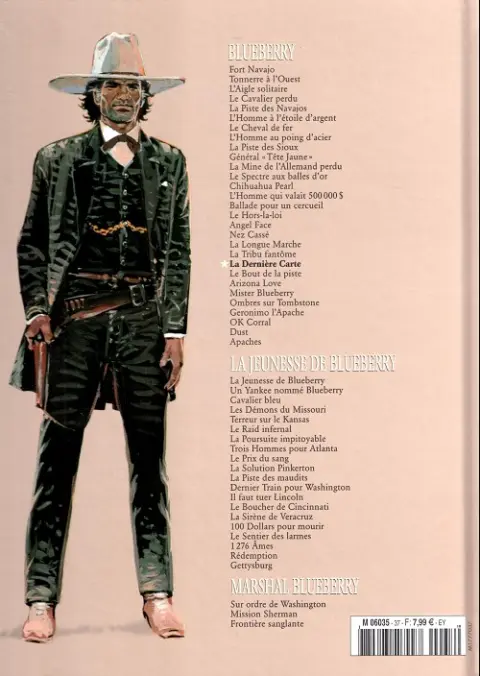 Verso de l'album Blueberry La Collection Tome 21 La Dernière Carte