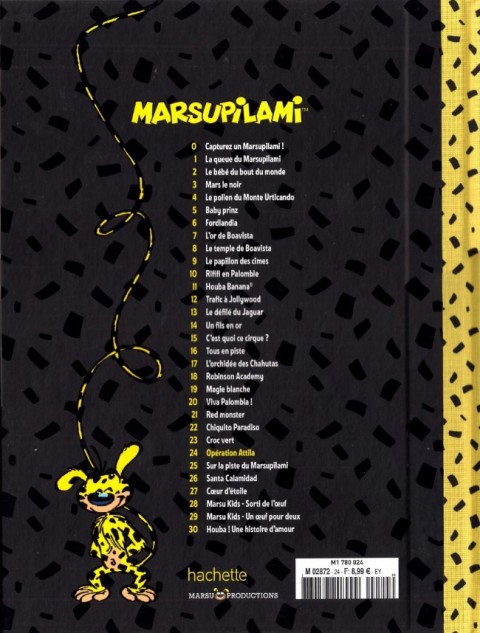 Verso de l'album Marsupilami Tome 24 Opération Attila