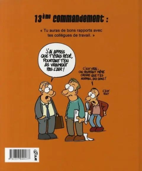 Verso de l'album Les 40 commandements Les 40 commandements du gay